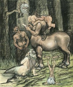 Konvolut Von Zwei Olbildern, Acht Zeichnungen Und Einer Radierung by Willibald Krain