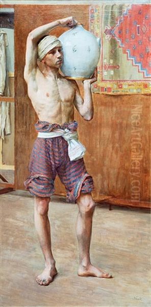 Man Nude With Vase - view 1