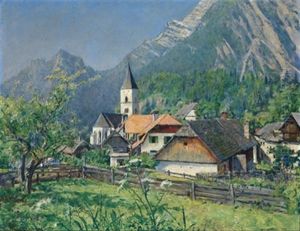 Motiv Aus Purgg (grimming - Trautenfels) by Johann Victor Kramer