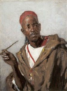 Portrait Eines Orientalen by Johann Victor Kramer
