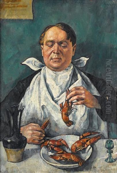 Gentleman Feasting On Shellfish; Dog Study (recto-verso) - view 1