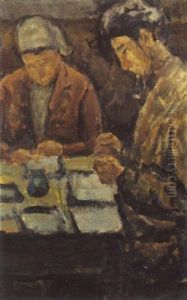 Personnages Dans Un Interieur by Romain Kramstyk
