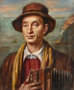 L'accordeoniste, Portrait De Leon Weissberg by Roman Kramsztyk