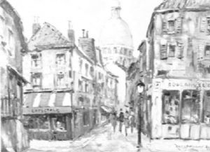 Montmartre, Sacre Coeur In The Background by Hendrik Cornelis Kranenburg