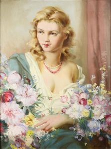 Woman With Flowers Woman With Flowers