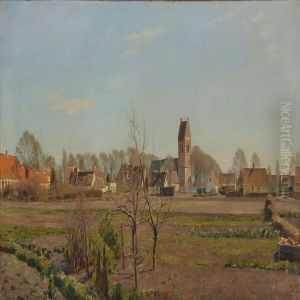 Autumn Day Near Tarnby Church, Denmark by Christian Frederick Beck