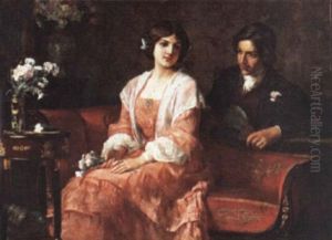 Elegant Couple In An Interior by Otolia Kraszewska