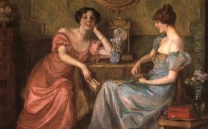Damen Der Gesellschaft (linke Dame Vermutlich Selbstbildnis by Otolia Kraszewska