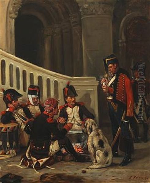 French Officers Preparing Dinner - view 1