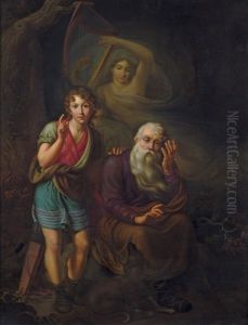 Ossian Und Alpins Sohn Lauschen Dem Harfespiel Des Geistes Der Malvina by Christian Gottlieb Kratzenstein-Stub