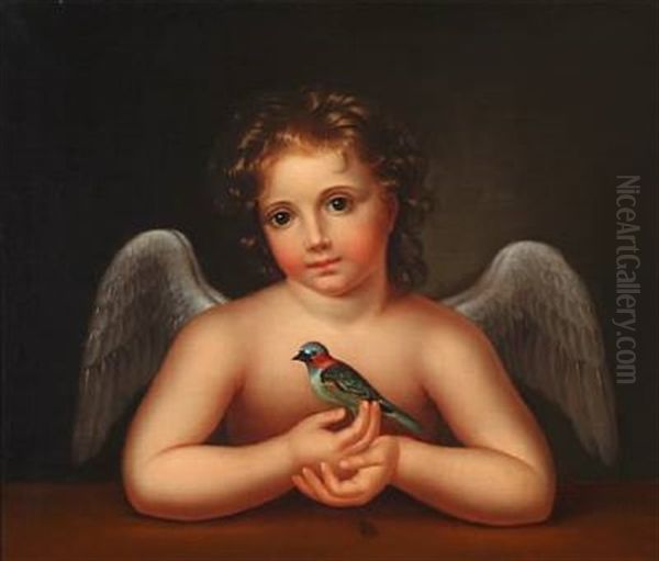 A Putto With A Bird - view 1