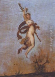 Svaevende Bacchantinde Med Vindrueklase Og Gren by Christian Gottlieb Kratzenstein-Stub
