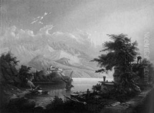 Oberitalienische Seenlandschaft by Carl Von Kratzer