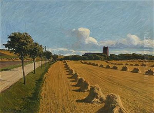 Danish Landscape With Church - view 1