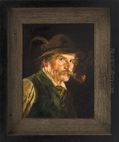 Portrait Of A Man With A Pipe - view 1