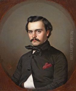 Portrait Of A Young Man (self Portrait?) by Friedrich Kraus