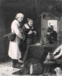 Das Zirkusaffchen Und Ein Altes Bauernpaar by Friedrich Kraus