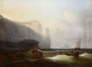 The Helgoland Coast With A View Of The "lange Anna"
