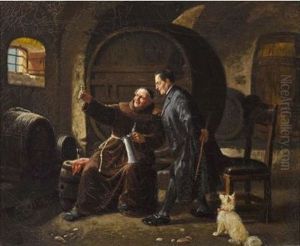 Im Weinkeller by August Kraus