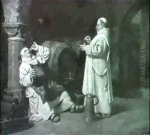 Die Weinprobe by August Kraus