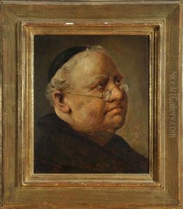 Portrait Eines Monchs Mit Brille Im Dreiviertel-profil