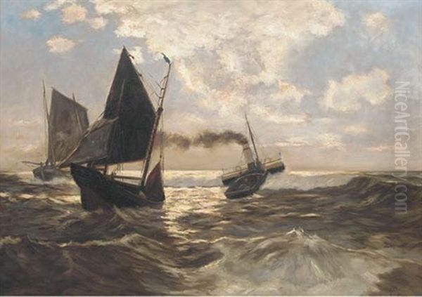 Steam And Sails On Choppy Waters - view 1