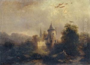 Landschaft Mit Turm Landschaft Mit Turm
