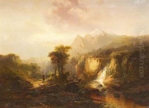 Gebirgslandschaft Vor Dem Gewitter