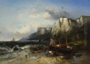 Felsige Kustenlandschaft by Franz Emil Krause