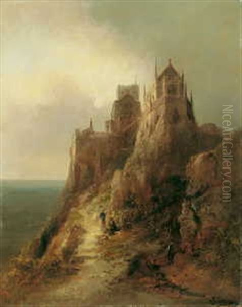 Eine Hoch Uber Dem Meeresstrand Gelegene Burg - view 1