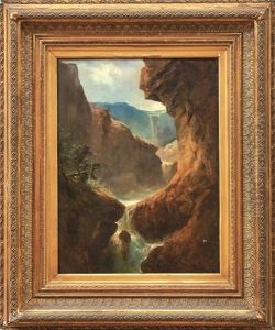 Wasserfall In Den Bergen by Wilhelm August Leopold Christian Krause