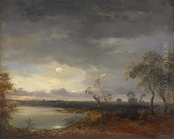Seenlandschaft Im Mondschein - view 1