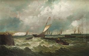Bateaux En Mer by Wilhelm August Leopold Christian Krause