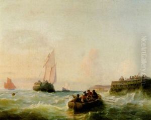 Bretonische Fischer An Der Mole by Wilhelm August Leopold Christian Krause