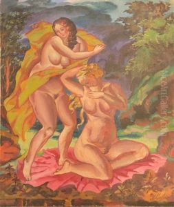 Les Baigneuses by Aleksei Ilych Kravchenko