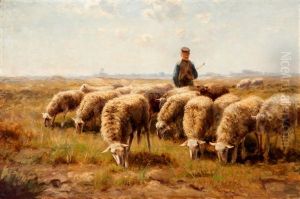 Herder Met Schaapskudde Herder Met Schaapskudde