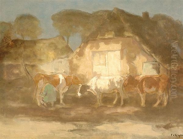 Milking Time In The Farmyard - view 1