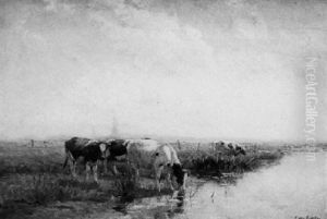 Cows Near A Stream Cows Near A Stream