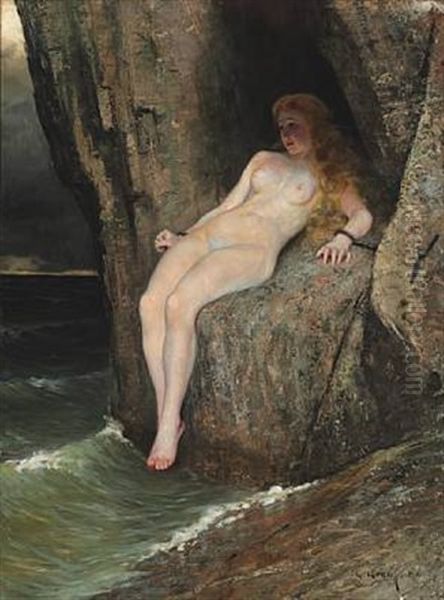 Andromeda Chained To The Rough Cliff About To Be Devoured By The Sea Monster - view 1