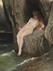 Andromeda Chained To The Rough Cliff About To Be Devoured By The Sea Monster by Gosta Krehl
