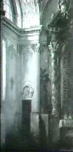 Motiv Aus Der Damenstiftskirche In Munchen by Wilhelm Kreling