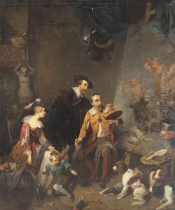 Rubens In The Studio Of Frans Snijders by Petrus Kremer