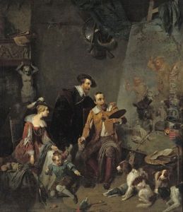Rubens In The Studio Of The Painter Frans Snijders by Petrus Kremer