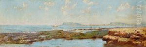 Fishing Boat In The Bay Of Palermo by Eremino Kremp