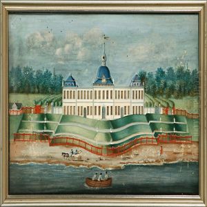 A Pair Of Prospects From Sophienberg Castle And Frederiksberg Castle by Jacob Samuel Beck