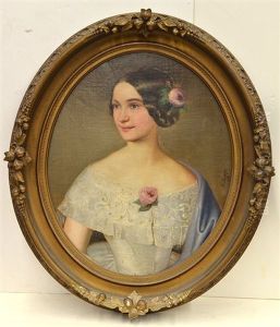Portrait Of A Young Woman by Friedrich Krepp