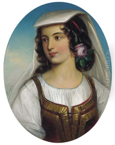 Madchen In Suditalienscher Tracht - view 1