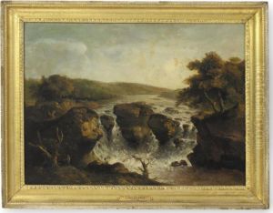 The Falls On The Potomac, Circa 1801 by Jacob Samuel Beck