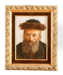 Portrait Of A Jewish Man With Fur Hat