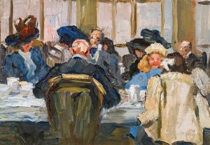 Dinner Gesellschaft by Frieda Kretschmann Winckelmann